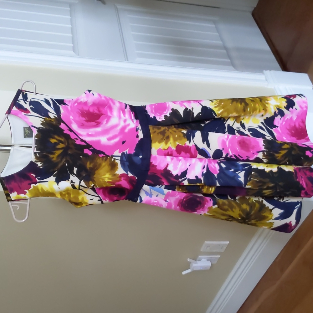 Taylor Multi Color Floral Print Dress